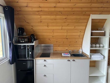 Inside Glamping Pod
